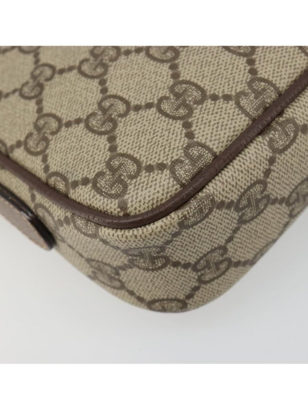 Authentic GUCCI GG Supreme Shoulder Bag PVC Beige Gold - Picture 16 of 16